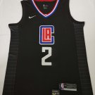 Men's Los Angeles Clippers #2 Kawhi Leonard Statement Stitched Jersey Black