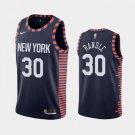 Men's New York Knicks #30 Julius Randle Navy City Basketball Jersey Stitched