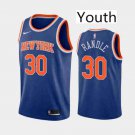Youth New York Knicks #30 Julius Randle Blue Icon Basketball Jersey Stitched