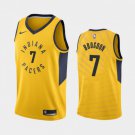Men's Indiana Pacers #7 Malcolm Brogdon Gold Statement Basketball Jersey Stitched