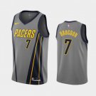 Men's Indiana Pacers #7 Malcolm Brogdon Gray City Basketball Jersey Stitched