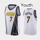 Youth Indiana Pacers #7 Malcolm Brogdon White Earned Basketball Jersey Stitched