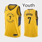 Youth Indiana Pacers #7 Malcolm Brogdon Gold Statement Basketball Jersey Stitched