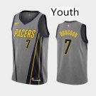 Youth Indiana Pacers #7 Malcolm Brogdon Gray City Basketball Jersey Stitched