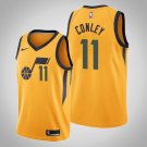 Men's Utah Jazz #11 Mike Conley Gold Swingman Stitched Jersey Statement Edition
