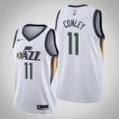 Men's Utah Jazz #11 Mike Conley White Swingman Stitched Jersey Association Edition