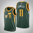 Men's Utah Jazz #11 Mike Conley Green Swingman Stitched Jersey Earned Edition