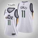 Youth Utah Jazz #11 Mike Conley White Swingman Stitched Jersey Association Edition