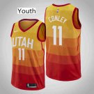 Youth Utah Jazz #11 Mike Conley Orange Swingman Stitched Jersey City Edition