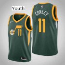 Youth Utah Jazz #11 Mike Conley Green Swingman Stitched Jersey Earned Edition