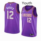 Youth Phoenix Suns #12 T.J.Warren 2019 Purple Icon Edition Basketball Jersey