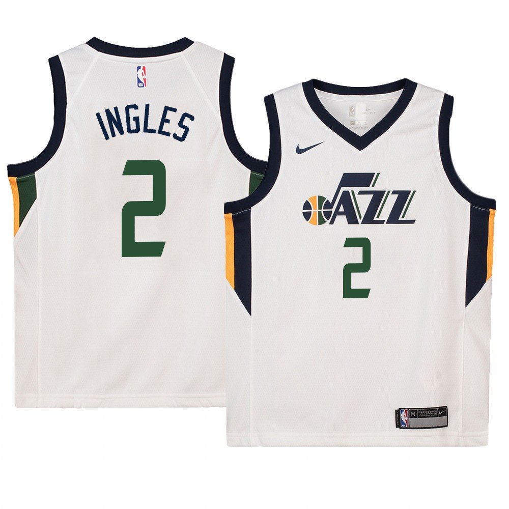 Men's Utah Jazz #2 Joe Ingles Icon Edition Swingman Basketball Jersey White