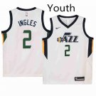 Youth Utah Jazz #2 Joe Ingles Icon Edition Swingman Basketball Jersey White