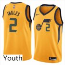 Youth Utah Jazz #2 Joe Ingles Statement Edition Swingman Basketball Jersey Yellow