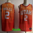 Youth Utah Jazz #2 Joe Ingles City Edition Swingman Basketball Jersey Orange