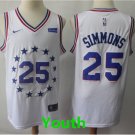 Youth Philadelphia 76ers #25 Ben Simmons Earned Edition Jersey White