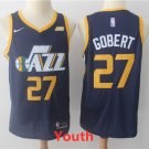 Youth Utah Jazz #27 Rudy Gobert Icon Edition Swingman Basketball Jersey Navy