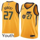 Youth Utah Jazz #27 Rudy Gobert Statement Edition Swingman Basketball Jersey Yellow