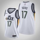 Men's Utah Jazz #17 Ed Davis Icon Edition Swingman Basketball Jersey White