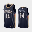 Men's New Orleans Pelicans #14 Brandon Ingram Navy Basketball Jersey Stitched