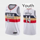 Youth New Orleans Pelicans #14 Brandon Ingram 2019 White Earned Jersey Stitched