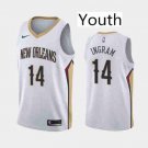 Youth New Orleans Pelicans #14 Brandon Ingram White Basketball Jersey Stitched