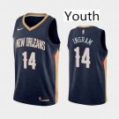 Youth New Orleans Pelicans #14 Brandon Ingram Navy Basketball Jersey Stitched