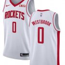 Men's Houston Rockets #0 Russell Westbrook 2019 White Swingman Jersey Stitched