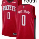 Youth Houston Rockets #0 Russell Westbrook 2019 Red Swingman Jersey Stitched
