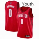 Youth Houston Rockets #0 Russell Westbrook Red Earned Basketball Jersey Stitched