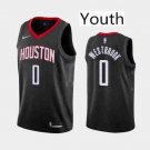 Youth Houston Rockets #0 Russell Westbrook Black Statement Jersey Stitched