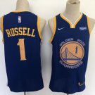 Men's Golden State Warriors #1 D'Angelo Russell Stitched Basketball Jersey Blue