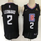 Men's Los Angeles Clippers #2 Kawhi Leonard Basketball Stitched Jersey Black