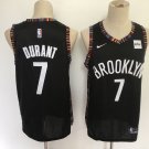 Men's Brooklyn Nets #7 Kevin Durant Black City Basketball Stitched Jersey
