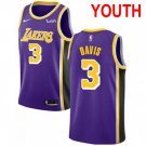 Youth Los Angeles Lakers #3 Anthony Davis Basketball Jersey Purple Stitched