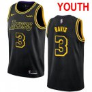 Youth Los Angeles Lakers #3 Anthony Davis City Edition Jersey Black Stitched