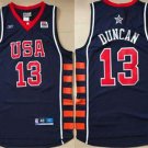 Men's Tim Duncan #13 Throwback 2004 Team USA BasketBall Jersey Navy Stitched