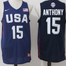 men's & youth Carmelo Anthony #15 Olympics 2016 Team USA BasketBall Jersey Navy