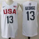 Men's Paul George #13 Olympics 2016 Dream Team USA BasketBall Jersey White