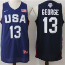 Men's Paul George #13 Olympics 2016 Dream Team USA BasketBall Jersey Navy