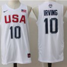 Men's Kyrie Irving #10 Olympics 2016 Dream Team USA BasketBall Jersey White