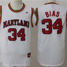 Men's Maryland Terrapins #34 Len Bias College Basketball Jersey White