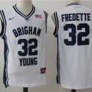 Men's Brigham Young #32 Jimmer Fredette Basketball Jersey Stitched White