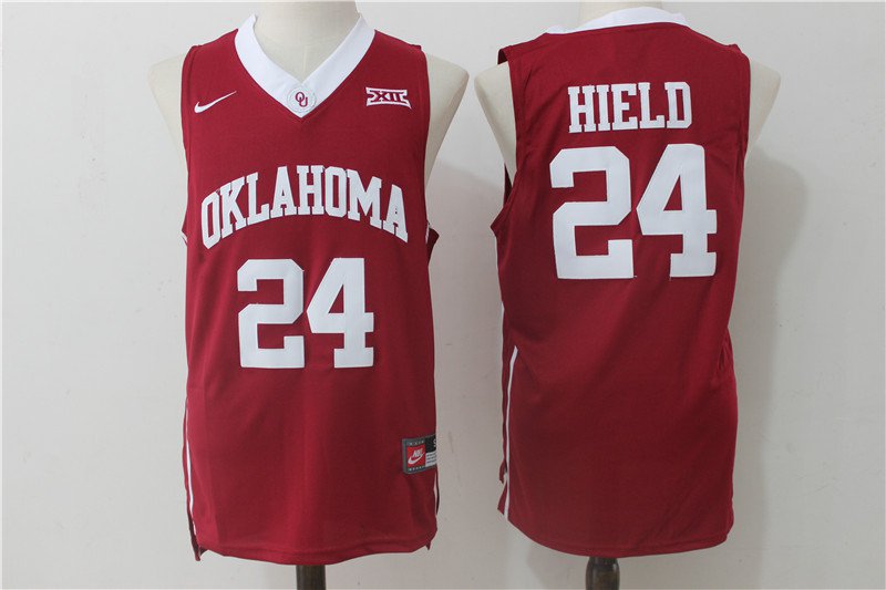Men's Oklahoma Sooners #24 Buddy Hield College Basketball Jersey Red