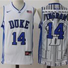 Men's Duke Blue Devils #14 Brandon Ingram College Basketball Jersey White