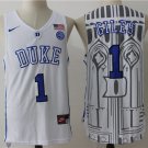 Men's Duke Blue Devils #1 Harry Giles College Basketball Jersey White