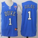 Men's Duke Blue Devils #1 Harry Giles College Basketball Jersey Blue