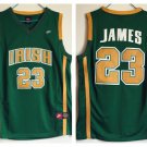 Men's Lebron James #23 Irish High School Basketball Jersey Green Stitched