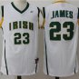 Men's Lebron James #23 Irish High School Basketball Jersey White Stitched
