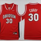 Men's Davidson Wildcats #30 Stephen Curry College Basketball Jersey Red